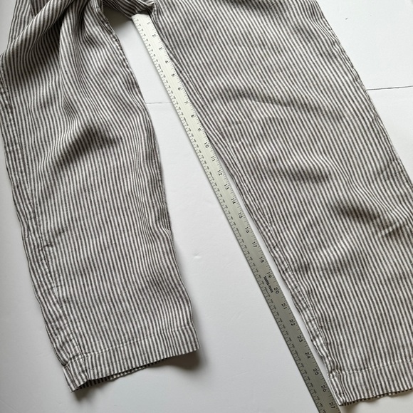 MNG Casual  Mango Jumpsuit Striped Wide Leg Seersucker 2 Pockets Lagenlook XS 2 - Picture 6 of 14